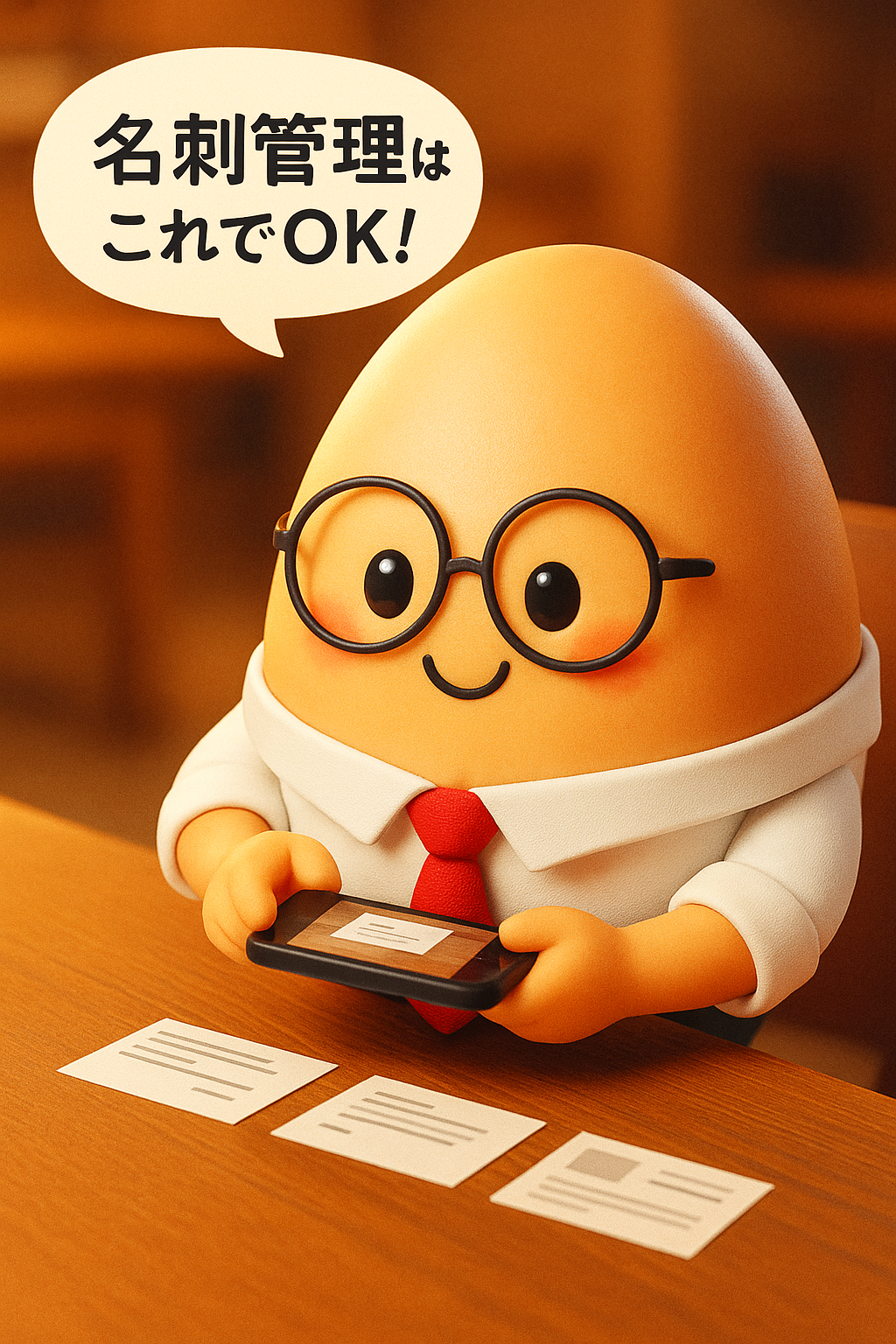 たまごパソ太郎が名刺Collectonを使用中